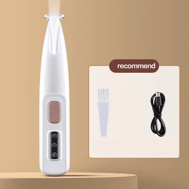 Dog Paw Trimmer with LED Light & Display – Waterproof