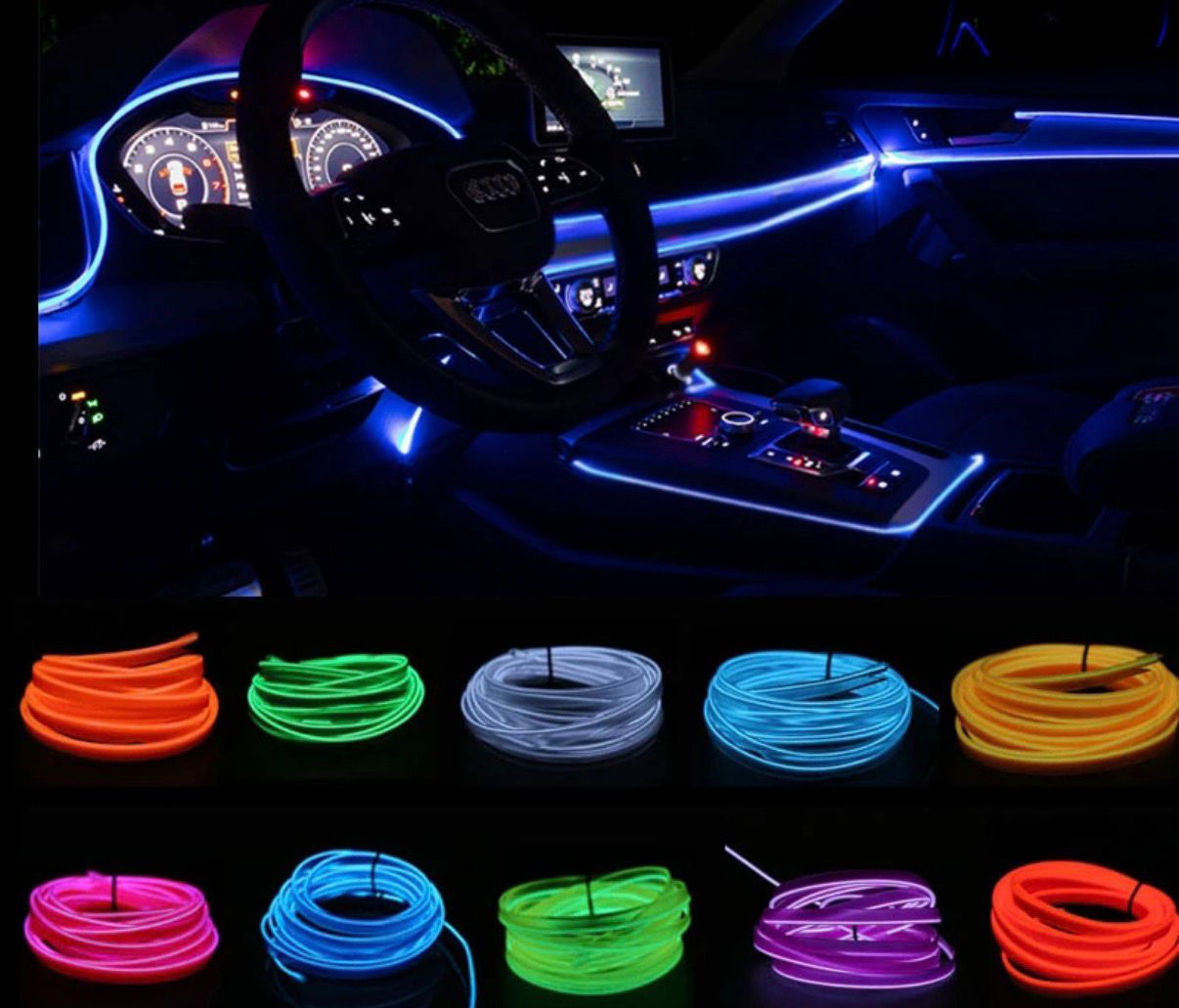 Car Neon Wire Blue