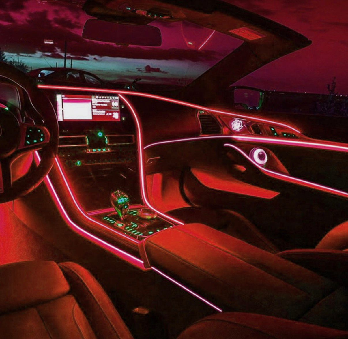 Car Neon Wire Red