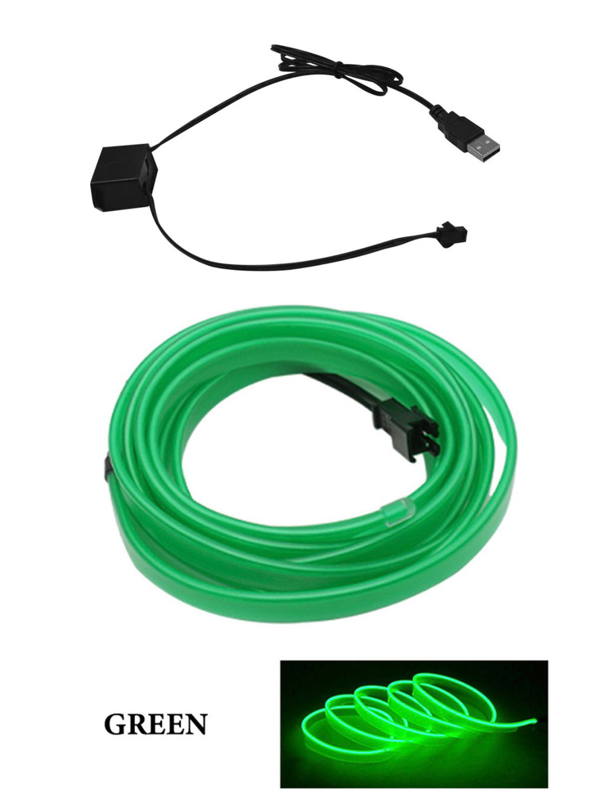 Car Neon Wire Green