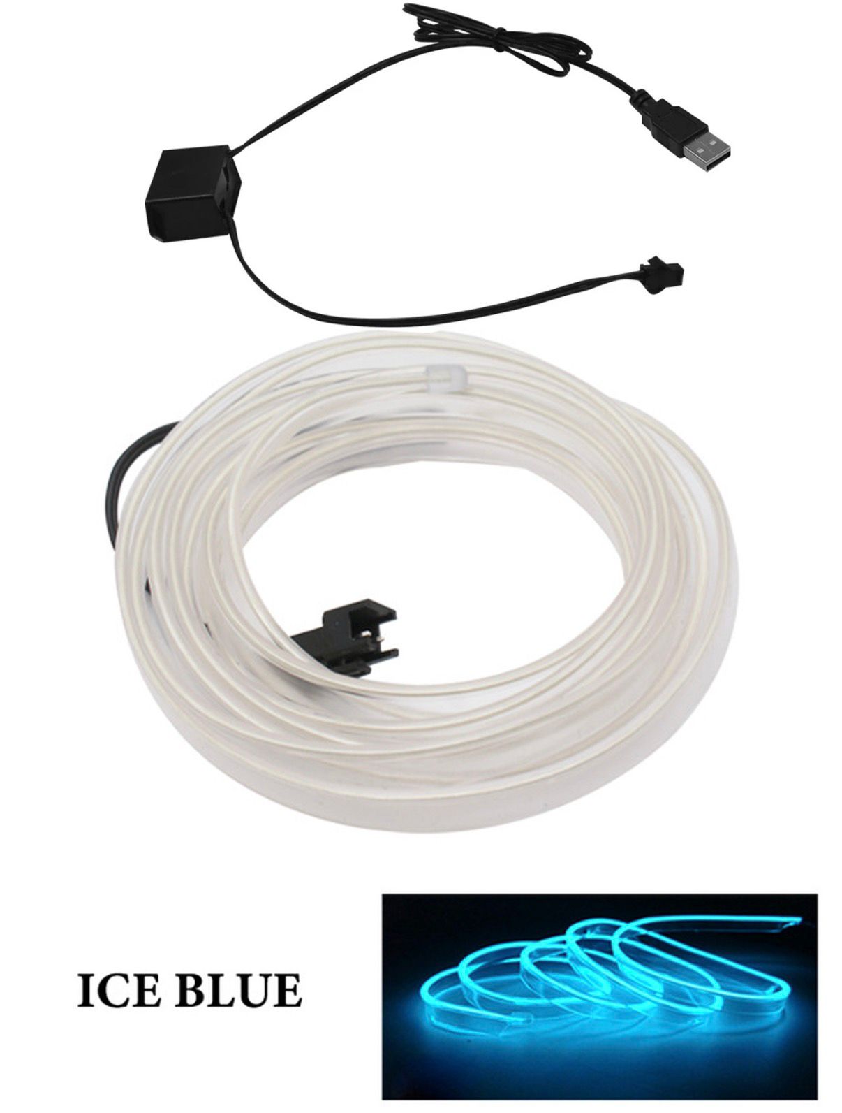Car Neon Wire White