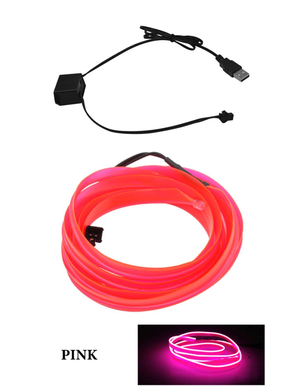 Car Neon Wire Pink